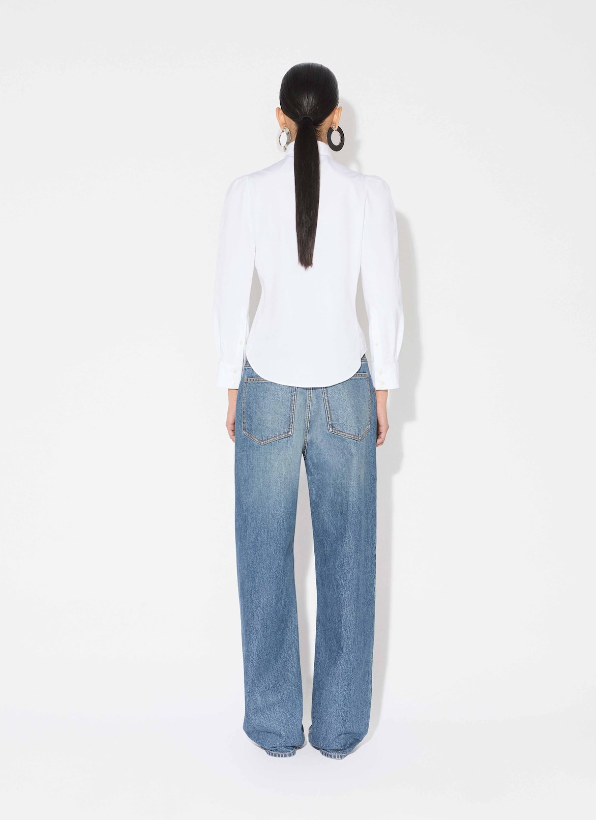 COTTON POPLIN PUFF SHIRT ALAÏA WHITE COTTON POPLIN PUFF SHIRT